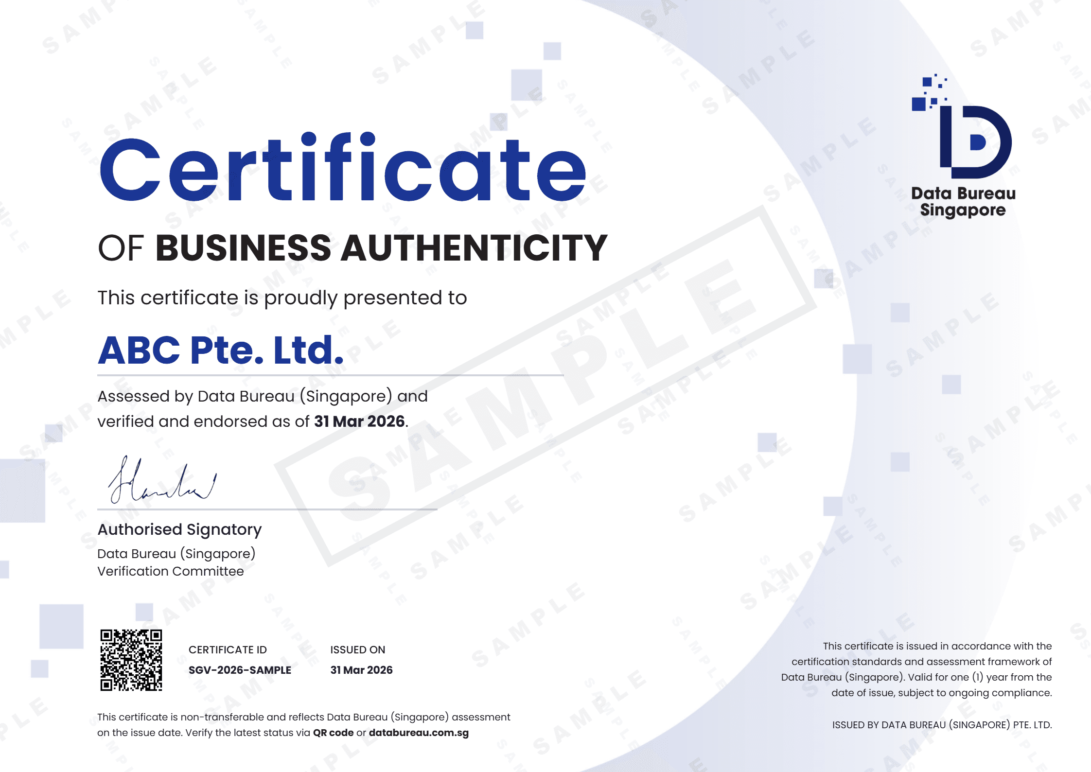 Authenticity Certification